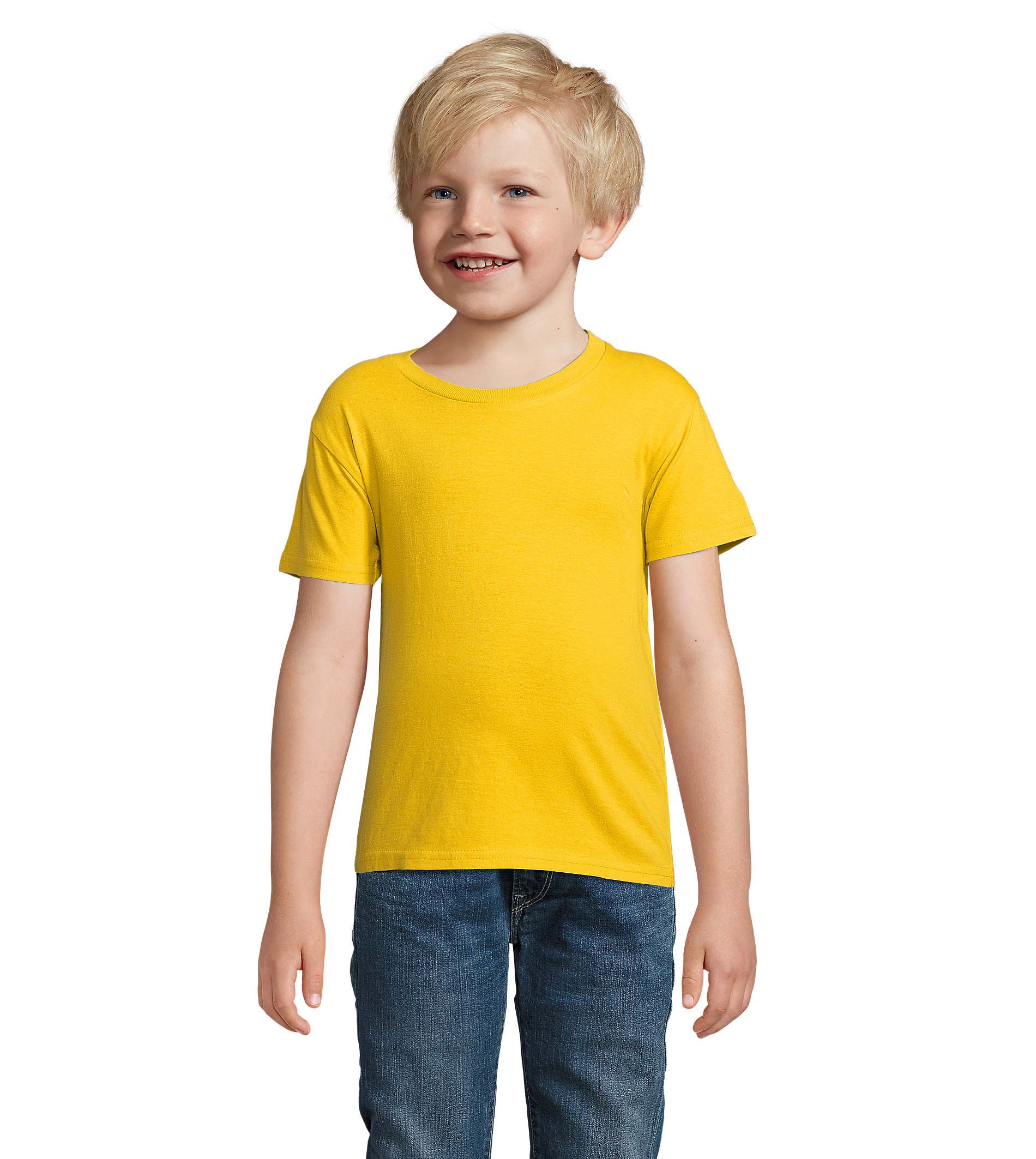 Tshirt publicitaire coton bio enfant 150g - CRUSADER Jaune 1